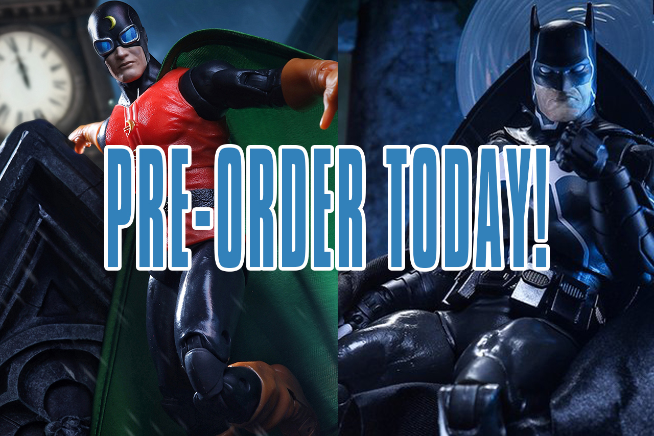 Pre-Order McFarlane Toys DC Multiverse Doctor Mid-Nite and Batman with Mobius Chair Today