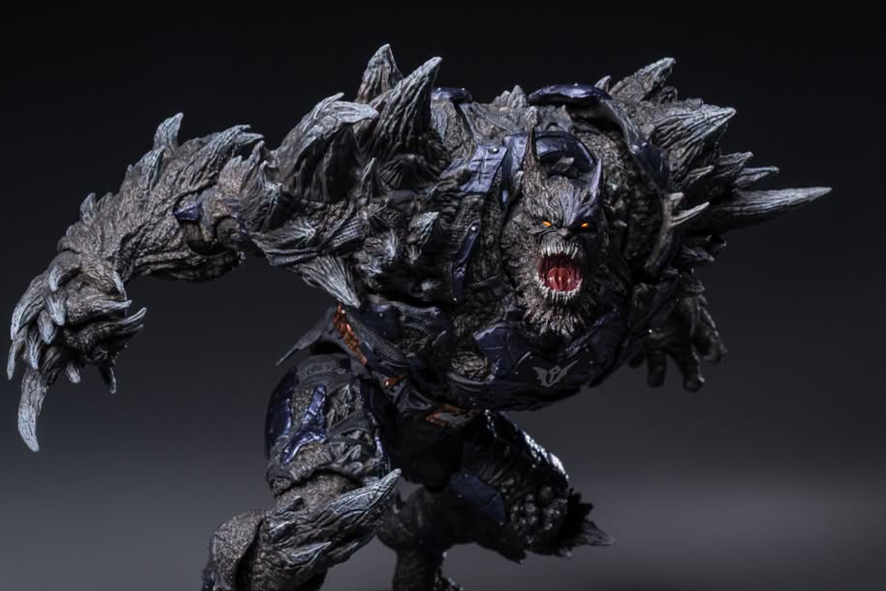 INART Batman The Devastator Action Figure featuring detailed Doomsday bone protrusions and dark armor